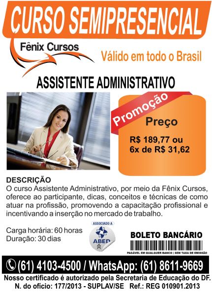 CURSO DE ASSISTENTE ADMINISTRATIVO