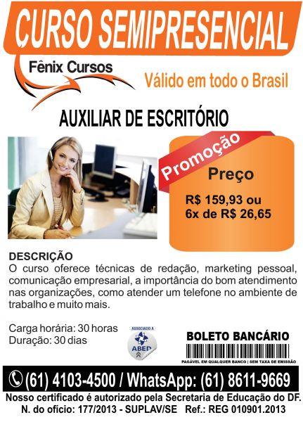 CURSO DE AUXILIAR DE ESCRITÓRIO