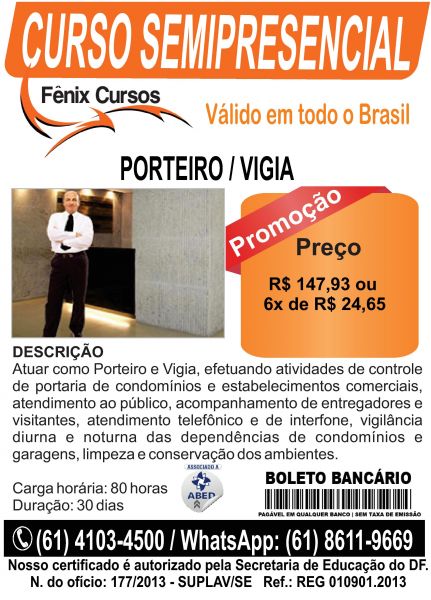 CURSO DE VIGIA / PORTEIRO