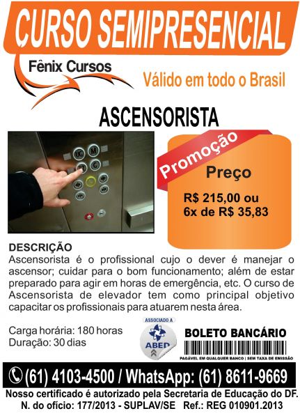 CURSO DE ASCENSORISTA